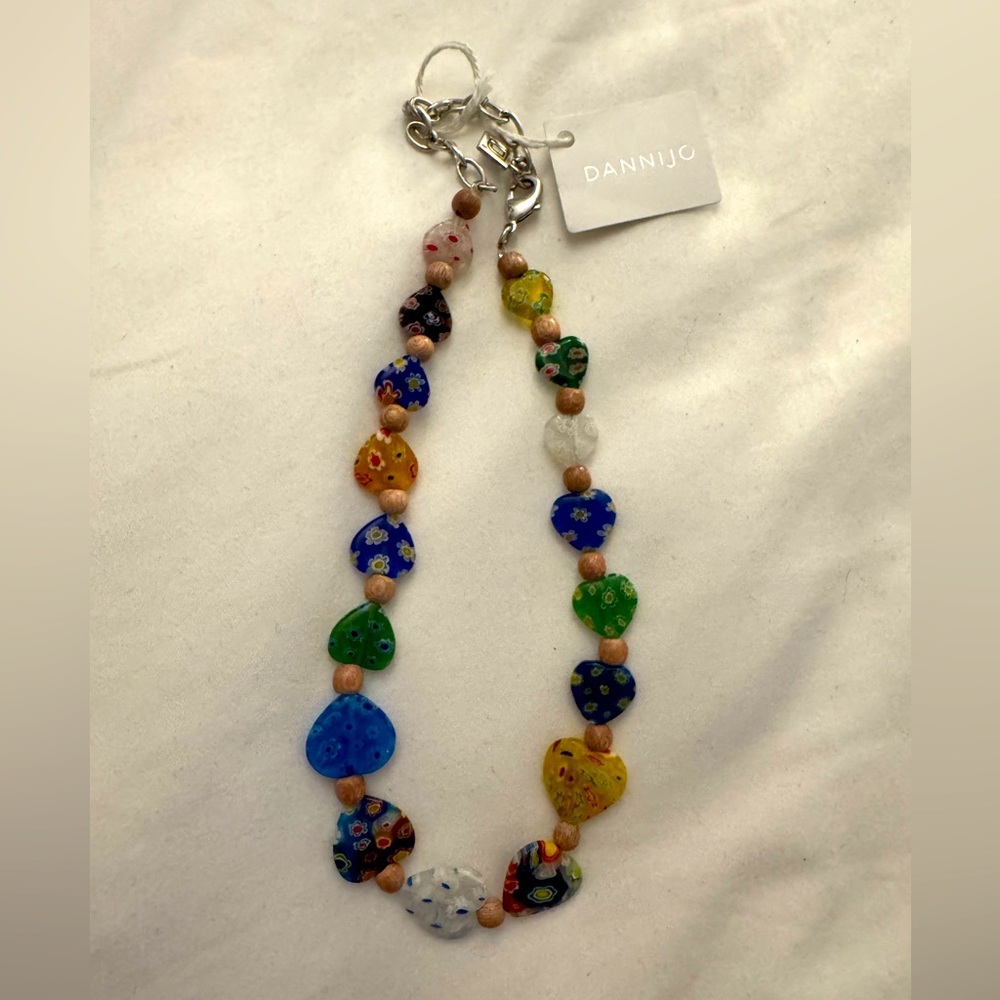 Dannijo NWT Bianca Venetian Glass Heart Necklace - Picture 8 of 8